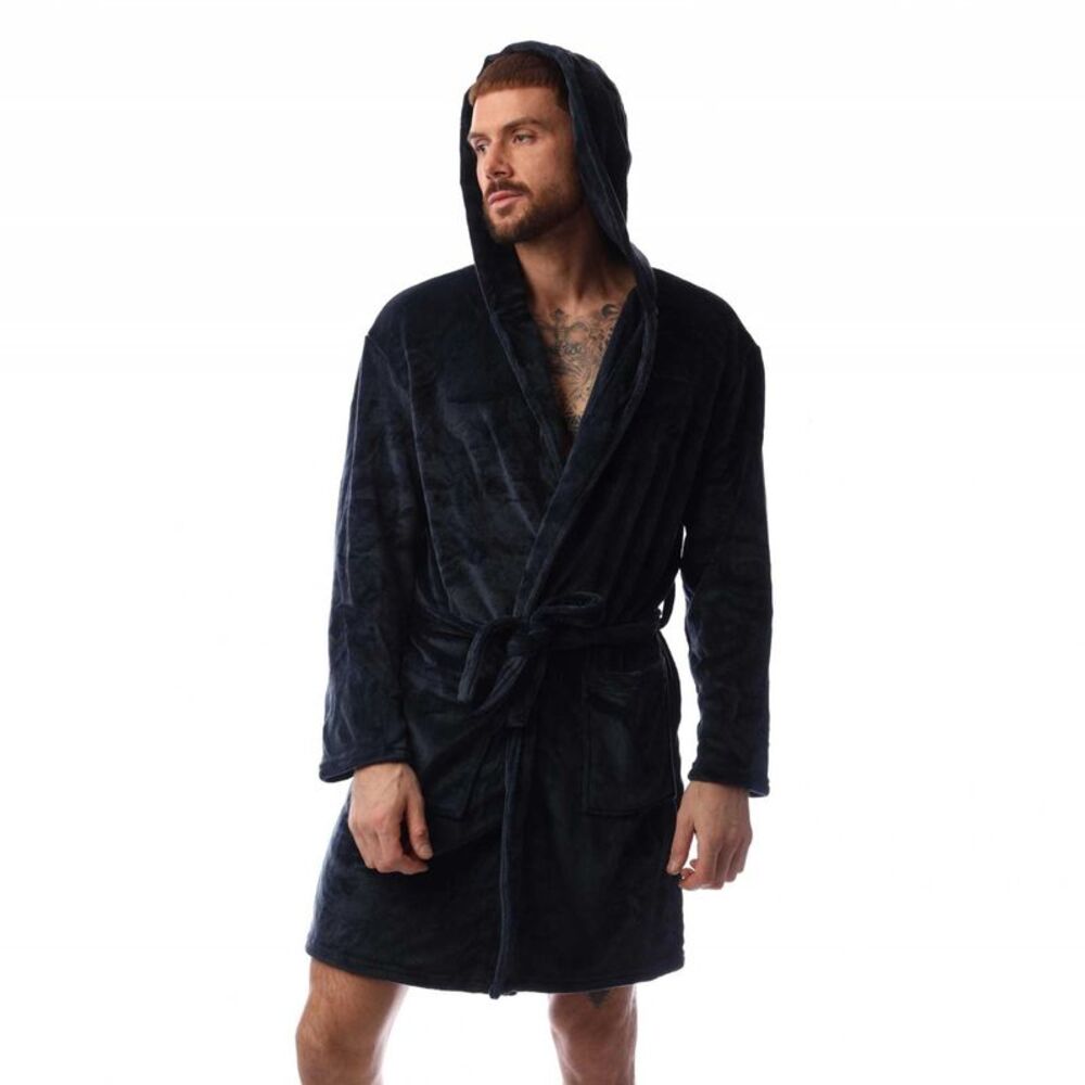 Bench Mens Enstrada Fleece Bathrobe / Navy